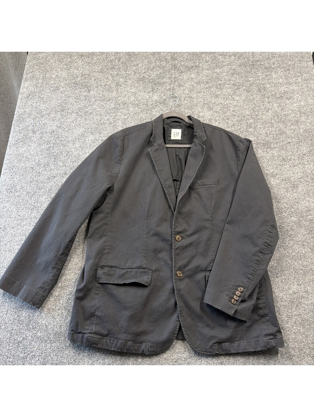 Gap Jacket Mens XXL Blue Blazer Coat Twill/Cotton Single Breasted Jacket